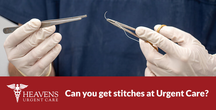 Medical provider holding suture thread and clips