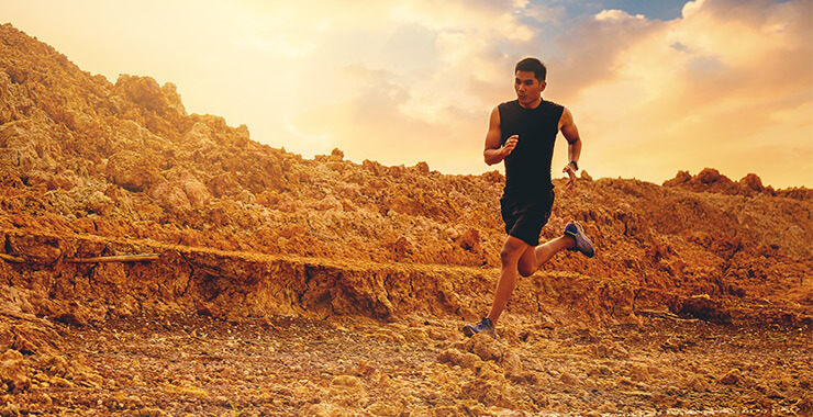 man running outdoors in Arizona