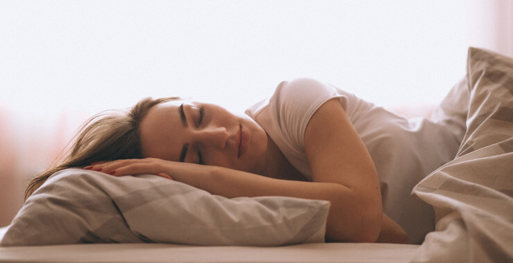 Woman sleeping peacefully.